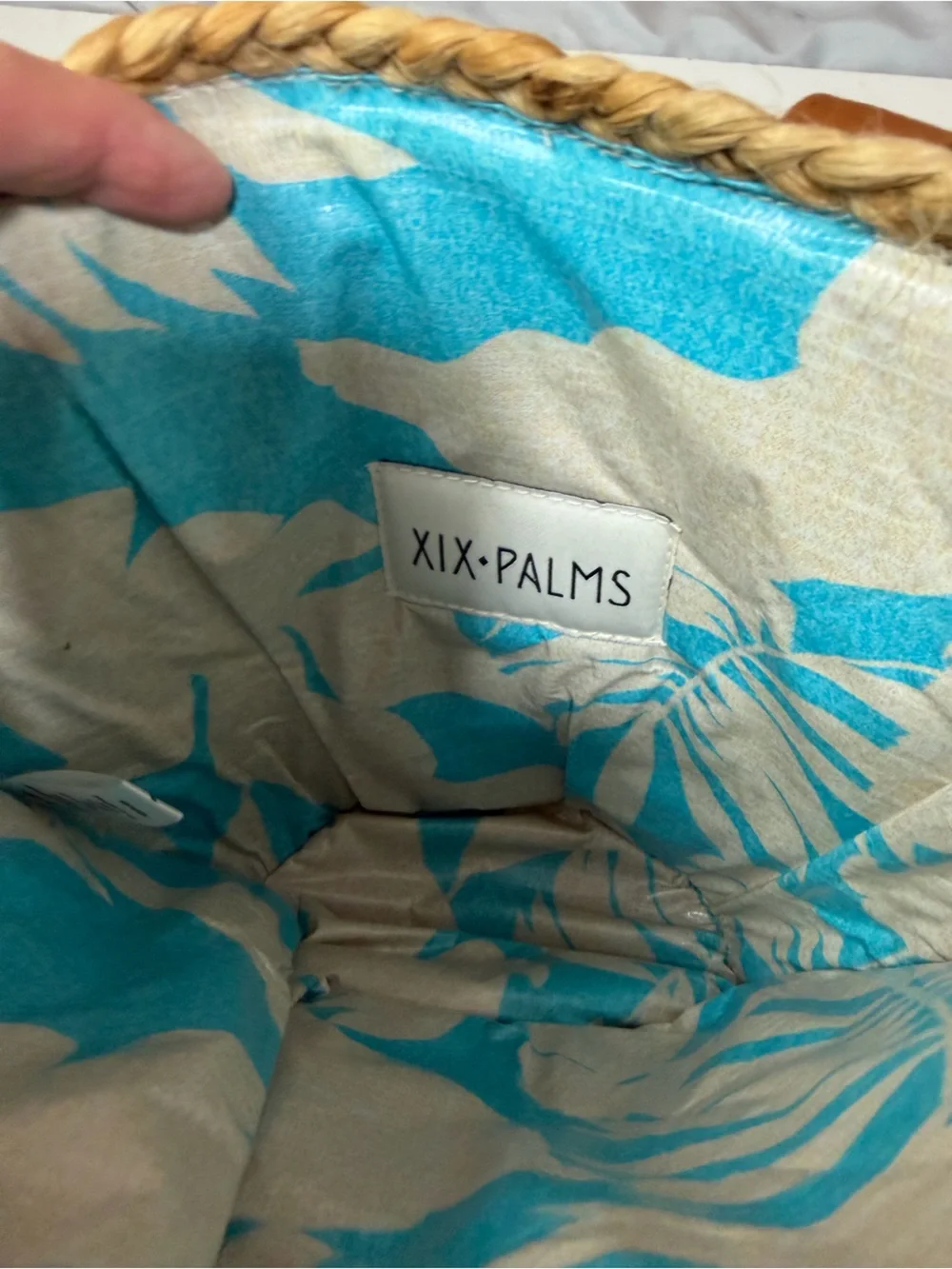 XIX‎ Palms Anthro Shorebreak Woven Jute Insulated Picnic Cooler Backpack NWT
